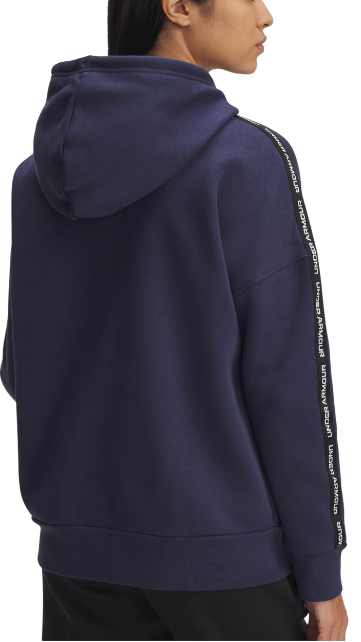Sweatshirt Under Armour Hoodie Icon Fleece Taped Mörkblå | 6003708-403, 1
