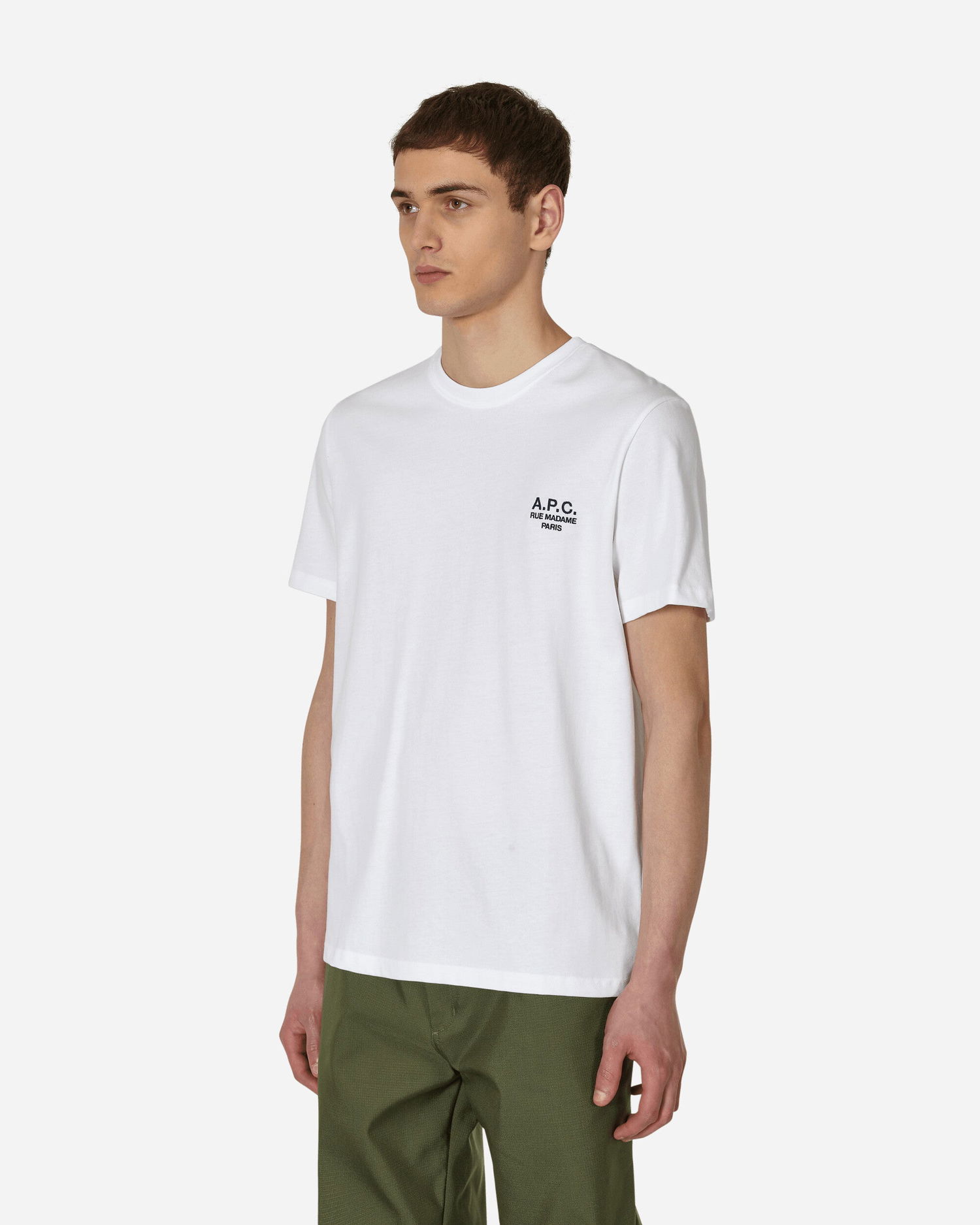 T-shirt A.P.C. Raymond Embroidered Logo Tee Vit | COEZC-H26840-AAB, 1