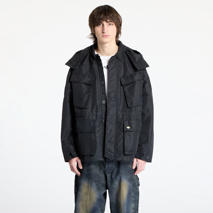 Parkas adidas Originals Hooded Field Jacket Svart | IZ3182