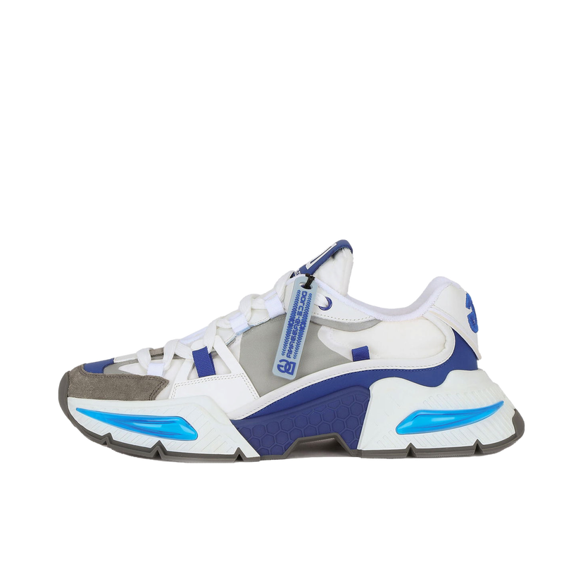 Sneakers och skor Dolce & Gabbana Mixed-Material Airmaster White Grey Blue Blå | CS1984AY3378P021