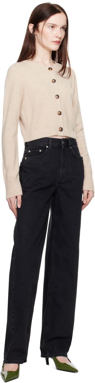 Sweater Loulou de Saison Loulou de Saison Zephir Cropped Cardigan Beige | ZEPHIR, 3