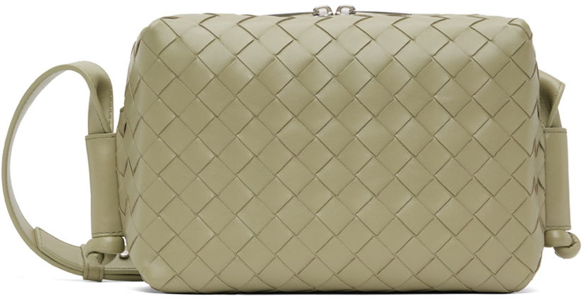 Axelväska Bottega Veneta Bottega Veneta Small Loop Messenger Bag Grön | 755774 V2HL1