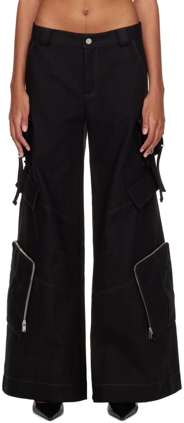 Cargo byxor Dion Lee Dion Lee Multi-Pocket Cargo Trousers Svart | C2076F22