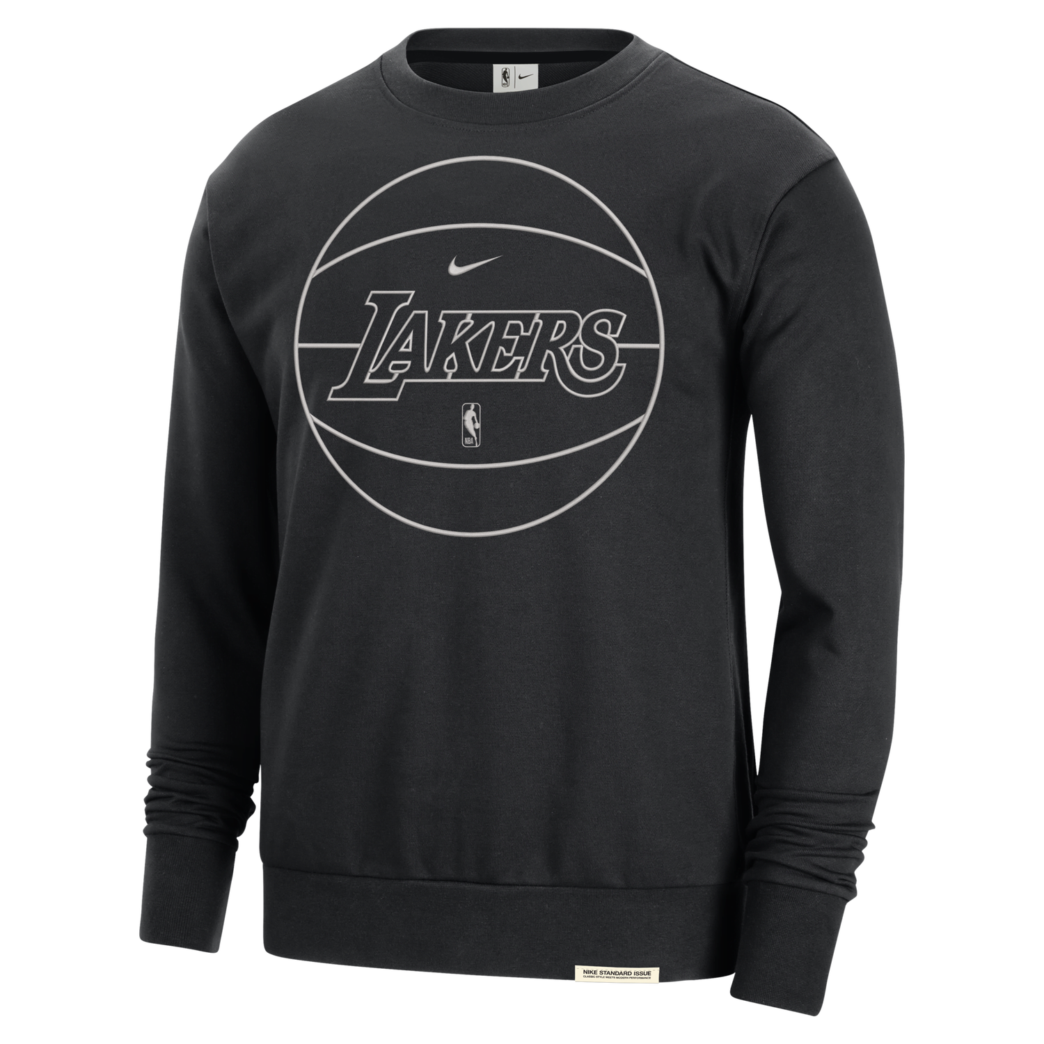 Sweatshirt Nike DRY - FIT NBA Los Angeles Lakers Standard Issue Svart | DX9748-010, 0