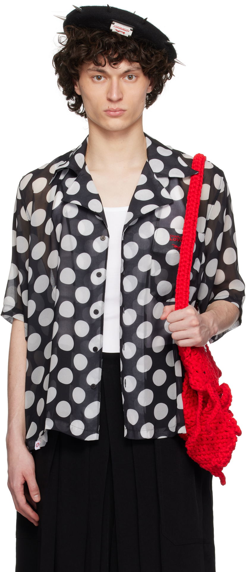 Skjorta Charles Jeffrey Loverboy Charles Jeffrey LOVERBOY Polka Dot Shirt Svart | 54070201
