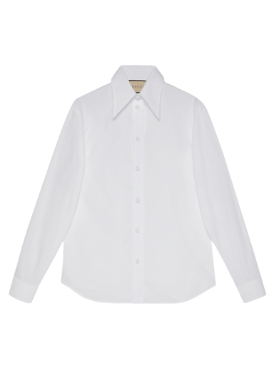 Skjorta Gucci Poplin Shirt Vit | 715840 ZAK76 9000