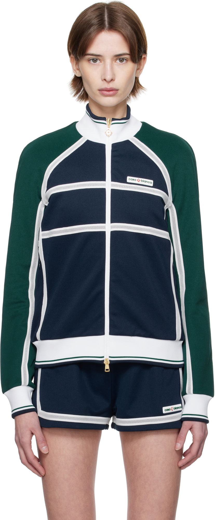Träningsoverall Casablanca Casablanca Mesh Tape Track Jacket Flerfärgad | WPS25-JTP-309-01