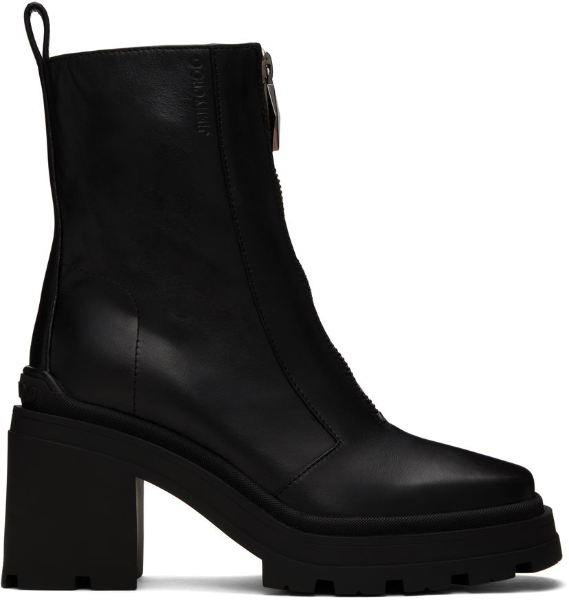 Skovård Jimmy Choo Jimmy Choo Eugenie 80 Leather Boots Svart | EUGENIE 80 SQM