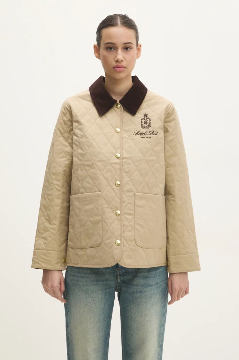 Jacka Sporty & Rich Sporty & Rich Vendome Quilted Jacket Beige | OW008512205BE01