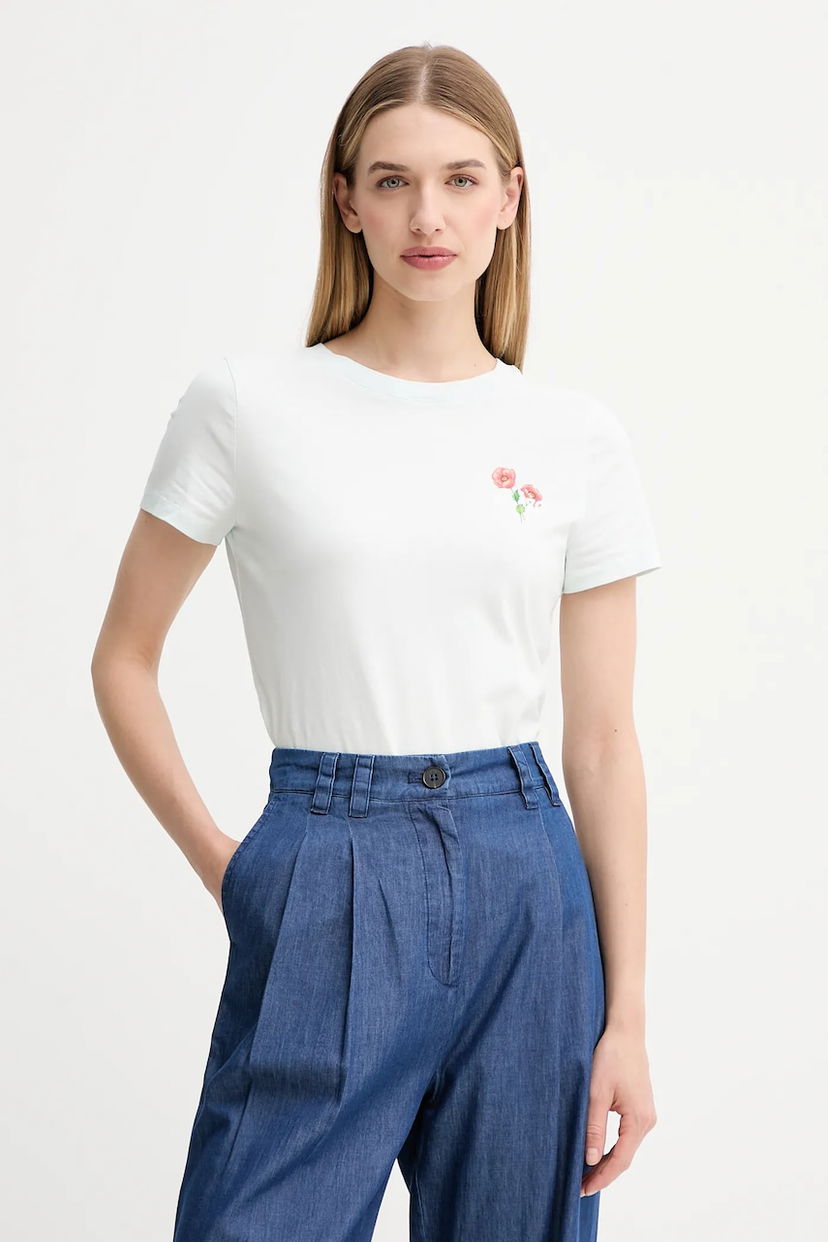 T-shirt KENZO Kenzo Floral T-Shirt Turkos | FF62TS2564SO