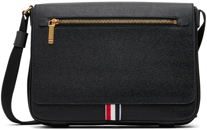 Axelväska Thom Browne Thom Browne Reporter Bag Svart | MAG143B-00198