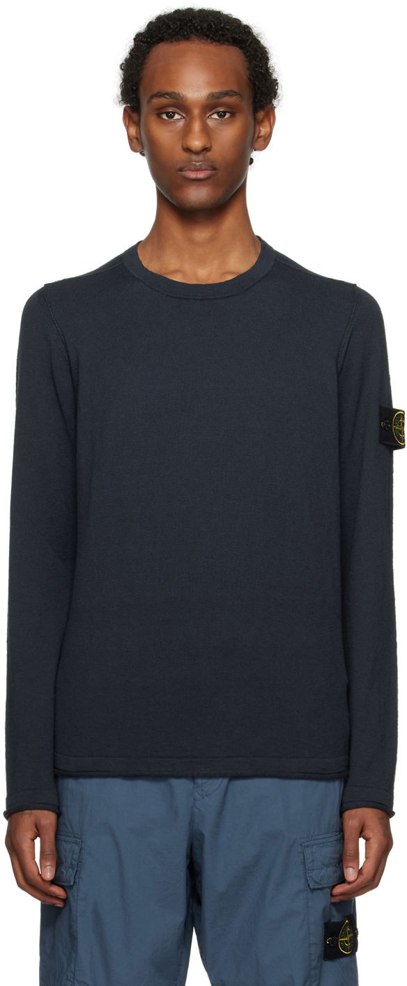 Sweater Stone Island Patch Sweater Mörkblå | 8015502B0, 0