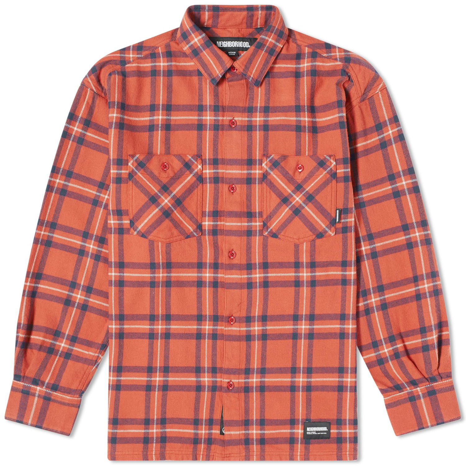 Skjorta Neighborhood Tartan Check Shirt Röd | 232BENH-SHM02-RE, 0