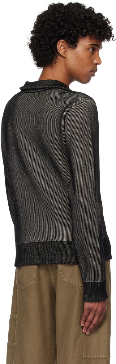 Sweater Dries Van Noten Dries Van Noten Zip-Up Knit Sweater Svart | 251-021223-1711, 2