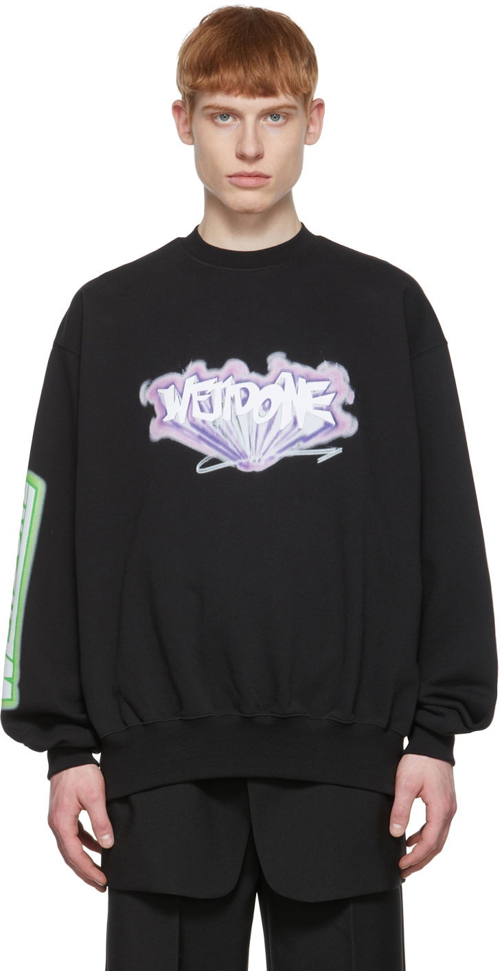Sweatshirt We11done Sweatshirt Svart | WD-TS1-22-684-U-BK