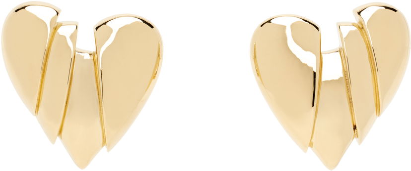 Örhängen Amina Muaddi Muaddi Heartbreaker Earrings Metallisk | HEARTBREAKER EARRING
