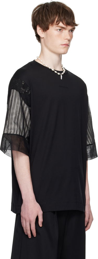 T-shirt Simone Rocha Simone Rocha Trapped Lace Patchwork T-shirt Svart | 5354 0553, 1