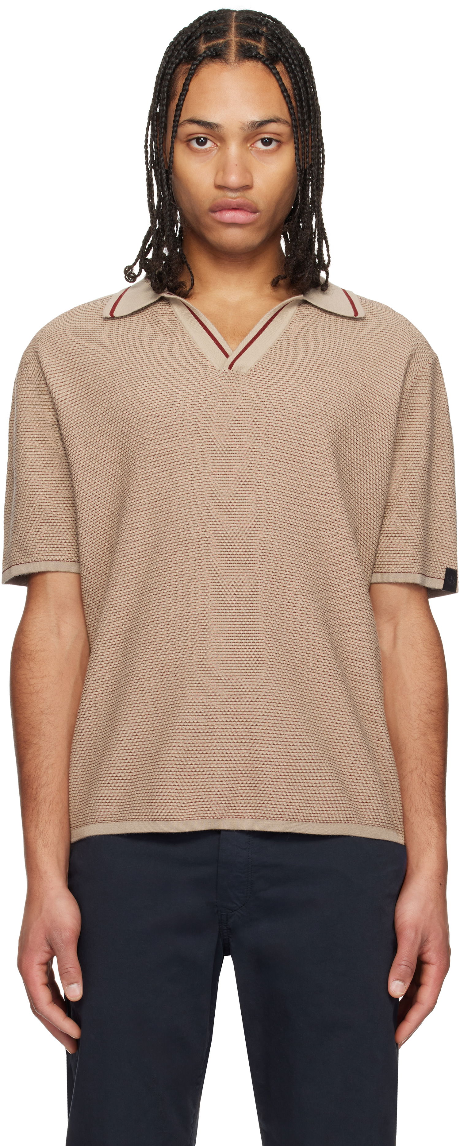 Polotröja rag & bone Rag & Bone Harvey Jonny Collar Polo Beige | MBS24H041BC41, 0