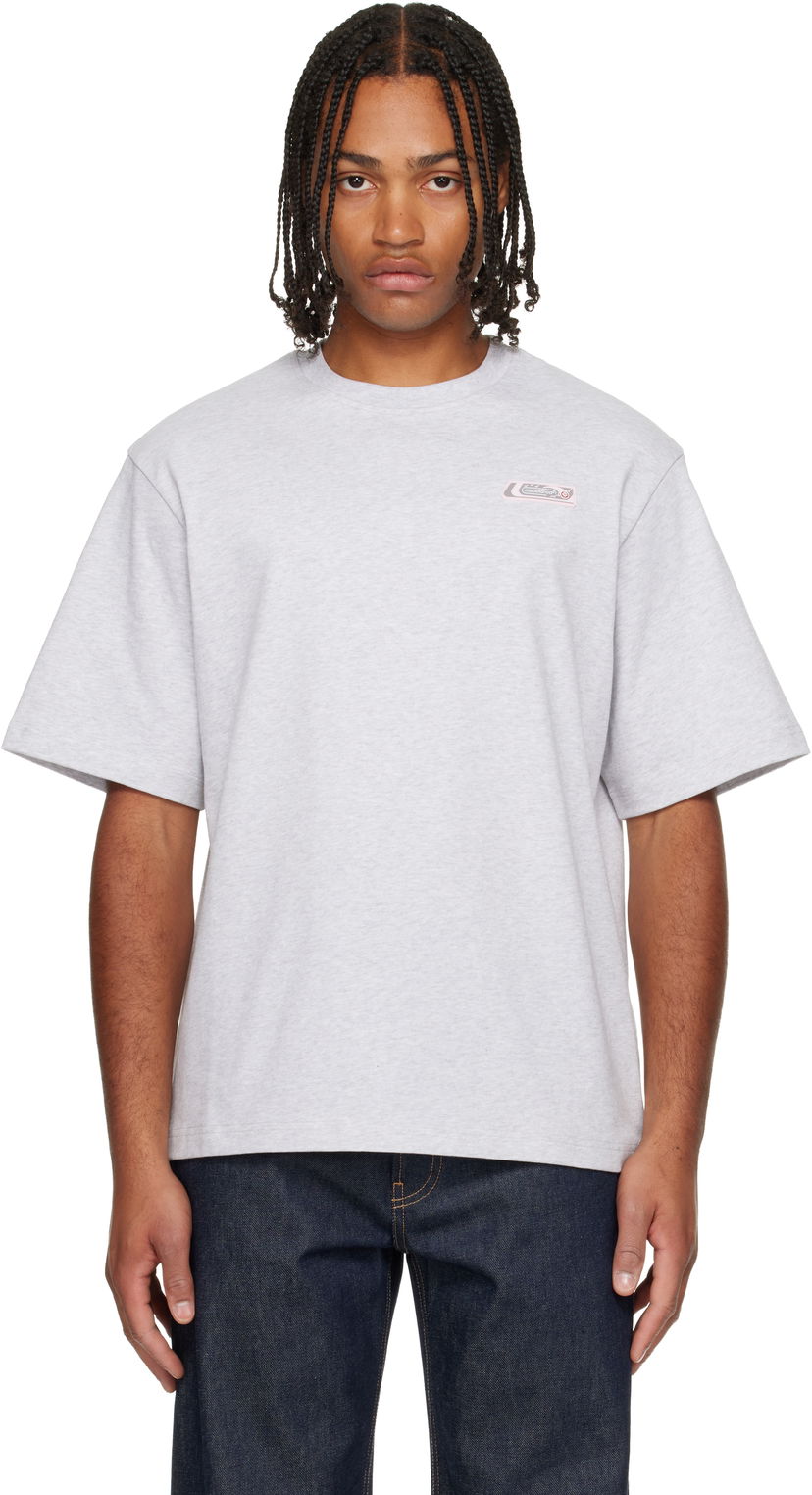 T-shirt Casablanca 'Casablanca' Logo Patch T-shirt Grå | M-AW25-JTS-044-02