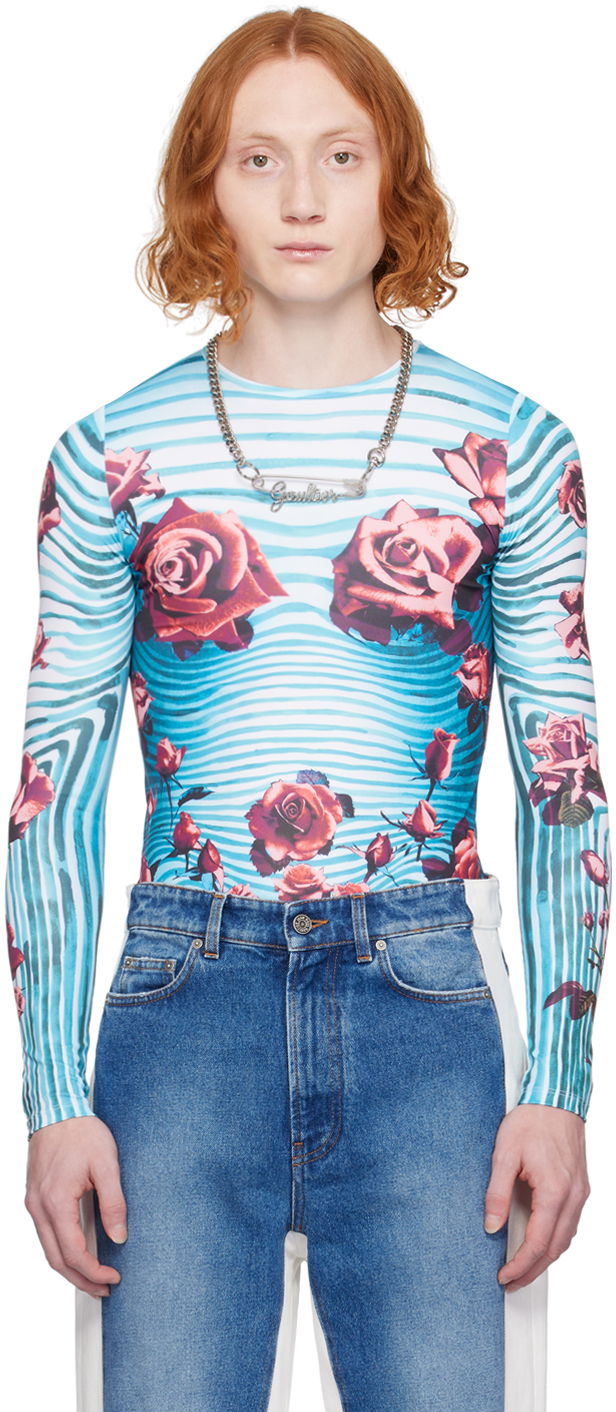 T-shirt Jean Paul Gaultier Floral Long Sleeve T-Shirt Flerfärgad | 24/25-U-TO186-J551-503001