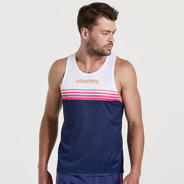 Linne Saucony Elite Singlet Blå | SAM800320-SD, 1
