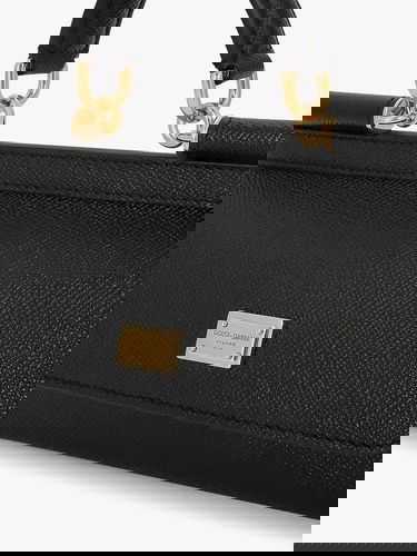 Handväska Dolce & Gabbana Dolce & Gabbana Sicily Small Dauphine Leather Top Handle Bag Svart | BB7116B100180999, 3