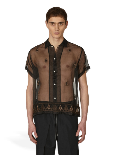 Skjorta Bode Pearl Paisley Shirt Svart | MRSH000134 BKMLT
