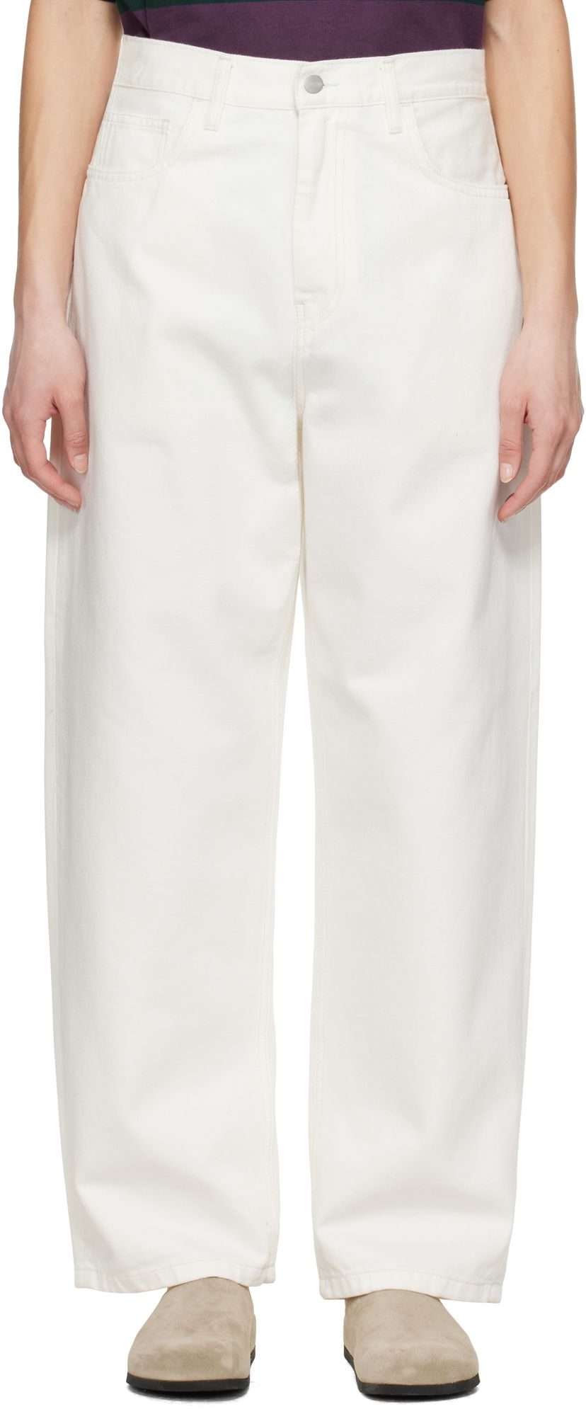 Jeans Carhartt WIP Brandon Loose-Fit Jeans Vit | I031918 0202