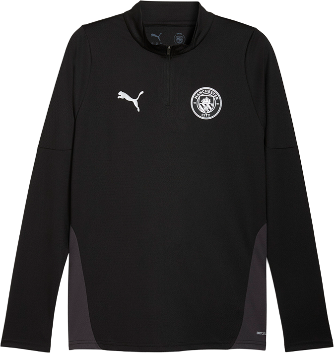 T-shirt Puma Manchester City Training 1/4 Zip Top Svart | 781999-14