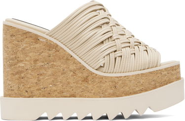 Tillbehör Stella McCartney Stella McCartney Sneak-Elyse Woven Platform Wedge Sandals Beige | 810545APADB0, 0