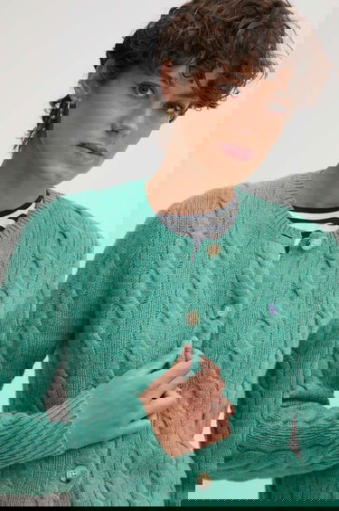 Sweater Polo by Ralph Lauren Cable Knit Cardigan Svart | 211910443, 4