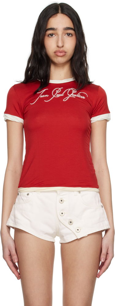T-shirt Jean Paul Gaultier Jean Paul Gaultier 'The Tattoo' T-Shirt Röd | 25/34-F-TS111I-J089-3003, 0