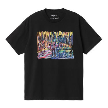T-shirt Carhartt WIP Ollie Mac Icy Lake T-Shirt Svart | I032408_89_XX, 5
