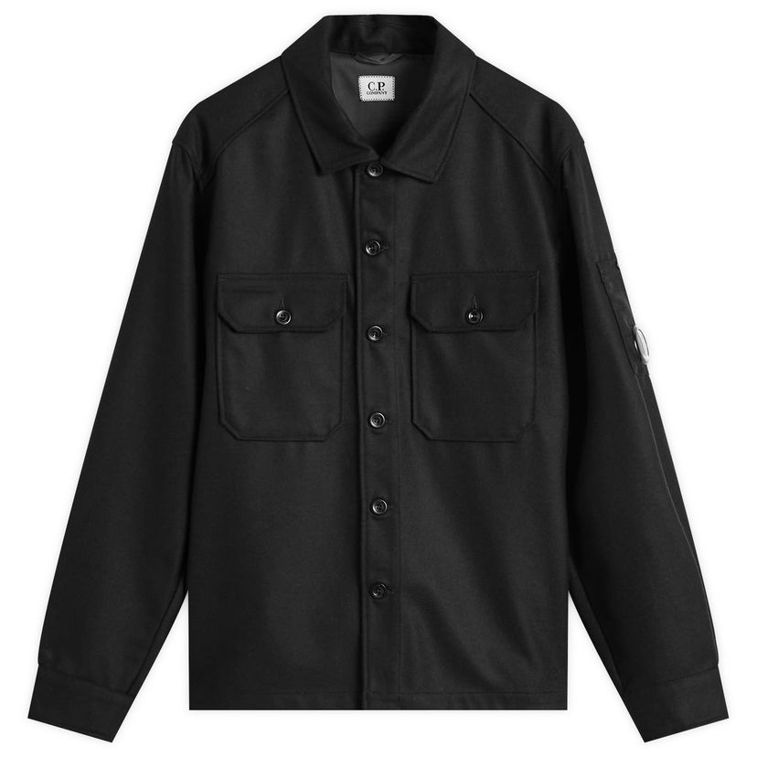 Jacka C.P. Company Felt Lens Overshirt Svart | 19CMOS271A-110498A-999