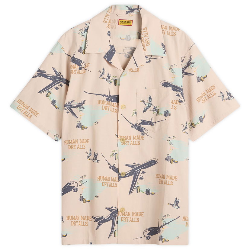 Skjorta Human Made Human Made Aeroplane Vacation Shirt, Size Large Rosa | HM29SH025-PNK
