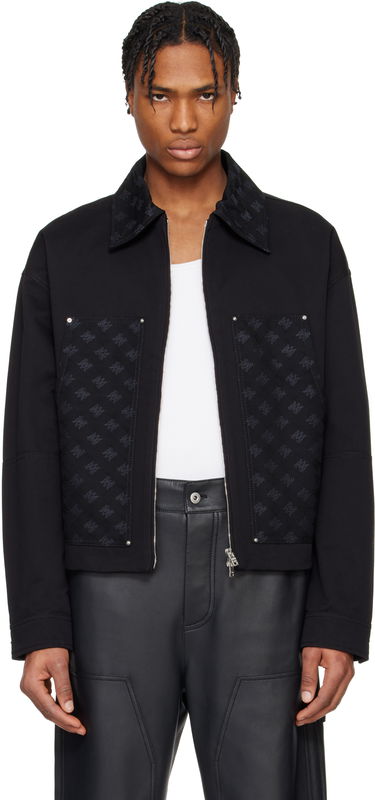 Jacka AMIRI AMIRI MA Quad Jacquard Work Jacket Svart | AMOUWJ1003, 0