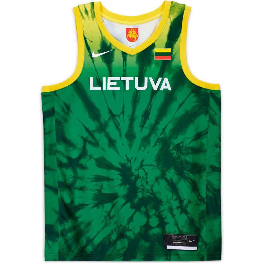 Jersey Nike Lithuania (Road) Limited Olympic Basketball Jersey Grön | CQ0088-341, 0