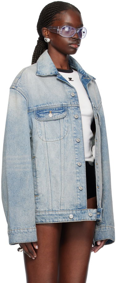Jacka Courrèges Cocoon Denim Jacket Blå | 124DBL161DE0016, 1