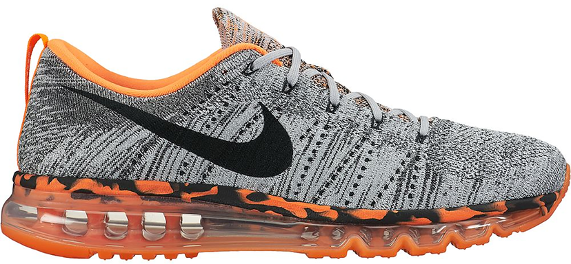 Kläder Nike Flyknit Max "Wolf Grey Black Orange" Grå | 747361-008