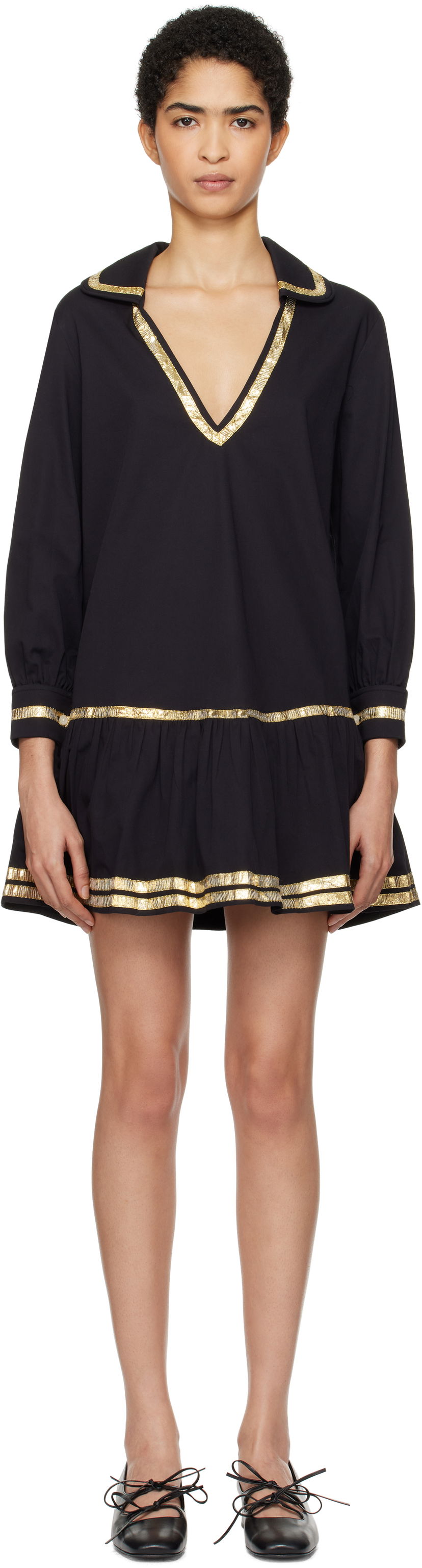 Klä Bode Bode Tinsel Tape Minidress Svart | WRF24DR015