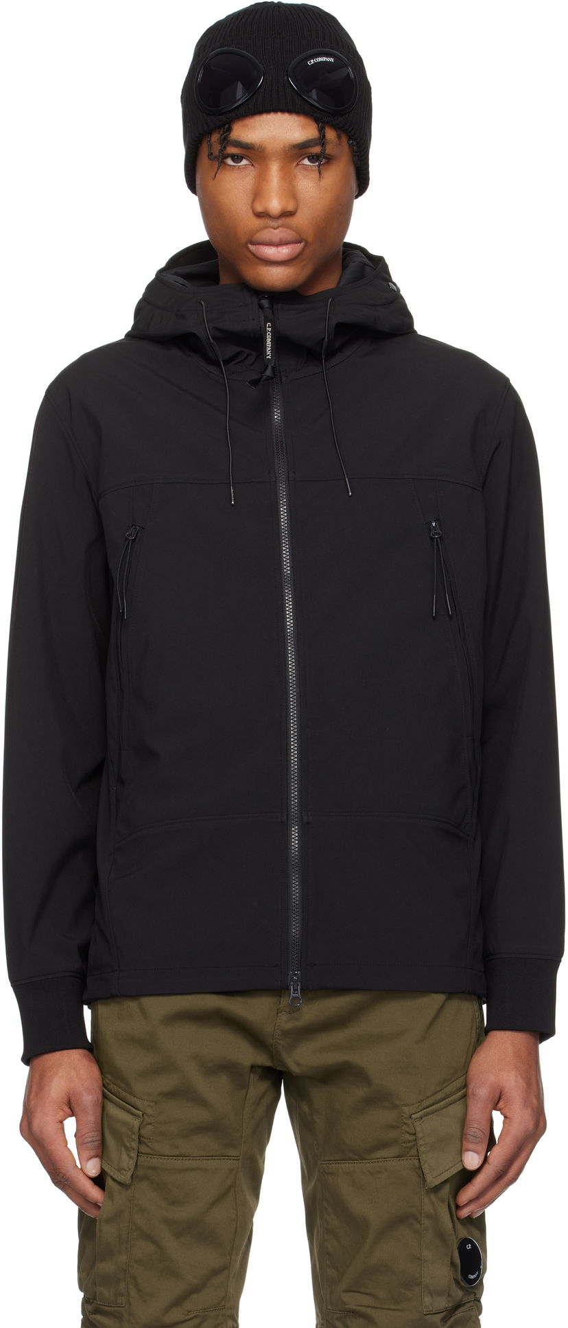 Vindjacka C.P. Company C.P. Company Shell-R Goggle Jacket Svart | 18CMOW001A-005968A
