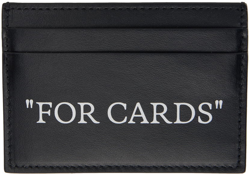 Plånbok Off-White Black Quote Bookish Card Holder Svart | OMND067C99LEA0011001