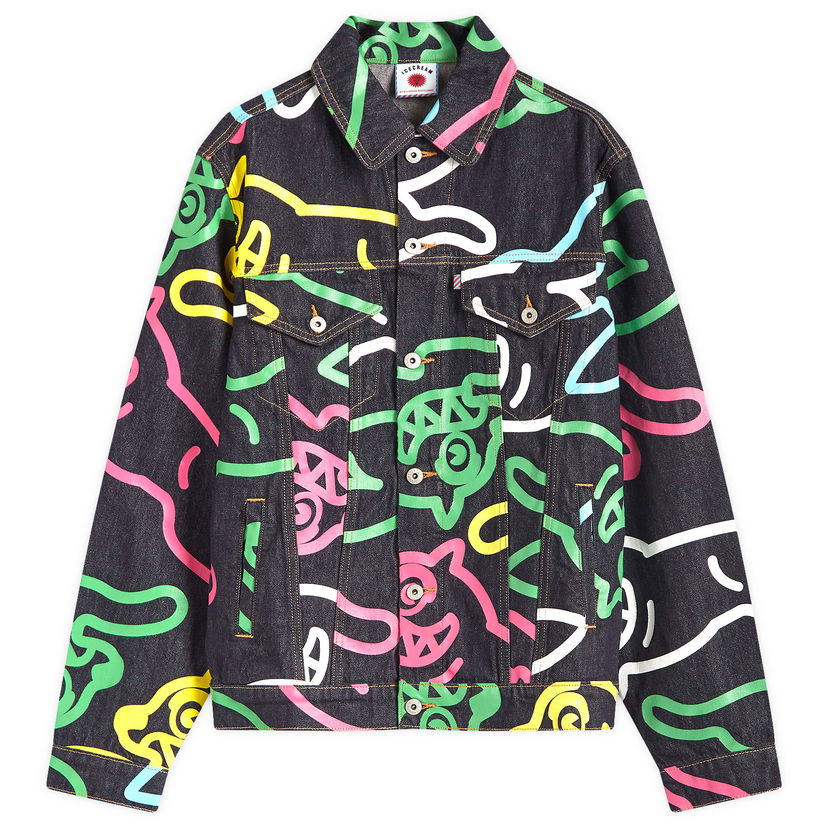 Jacka BBC IceCream ICECREAM Jumbo Running Dog Denim Jacket, Size Medium Flerfärgad | IC24410-MUL