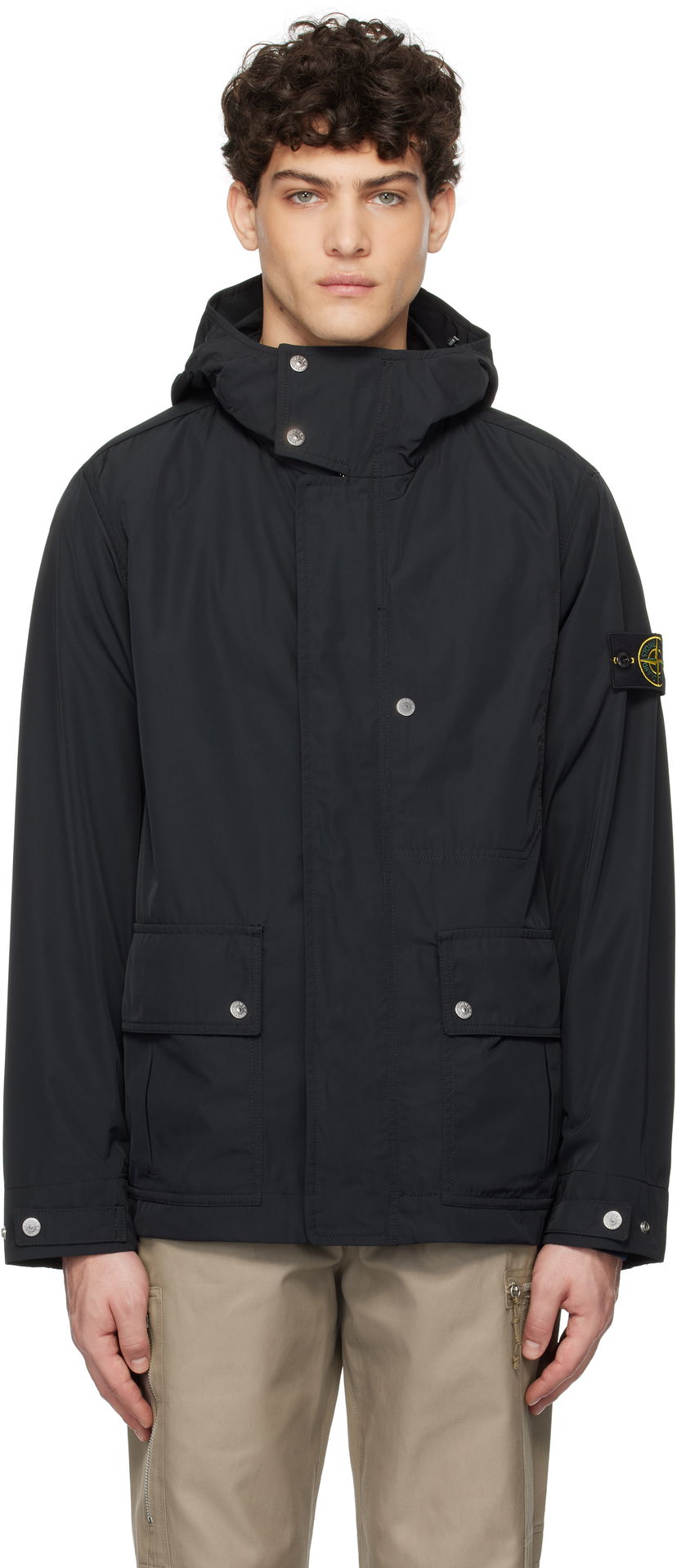 Parkas Stone Island Stone Island Micro Twill Parka Svart | K1S15 4100006 S0026