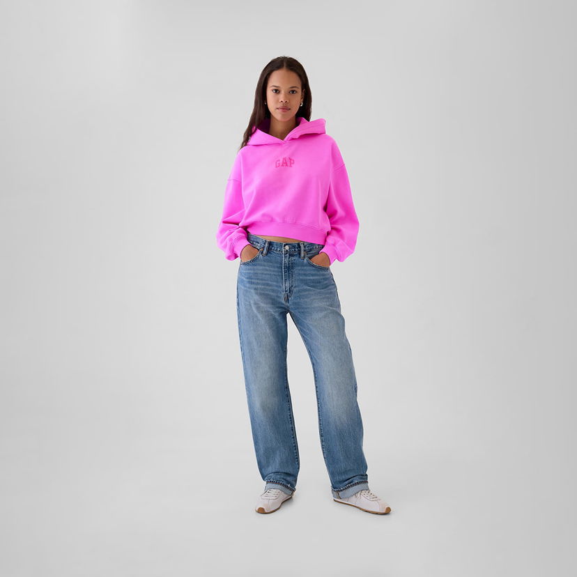 Sweatshirt GAP Logo Pullover Hoodie Rosa | 841725-01