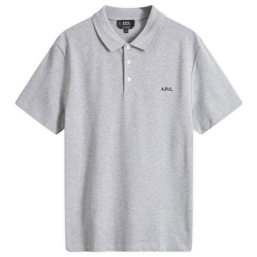 Polotröja A.P.C. Heather Grey Polo With Logo Grå | COGWZ-H26342-PLA