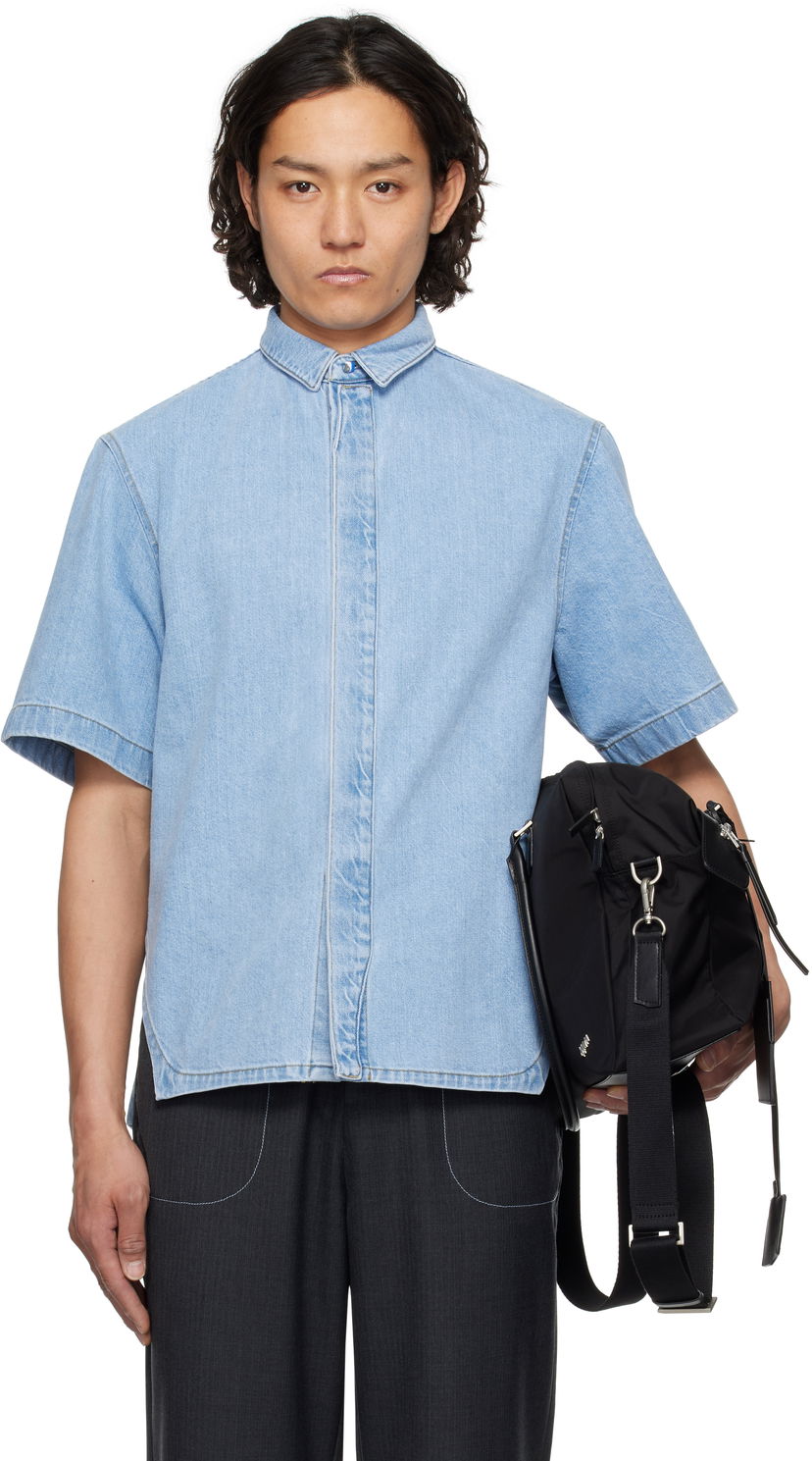Skjorta ADER ERROR ADER error Half Sleeve Shirt Blå | BO01SSSH0202LB