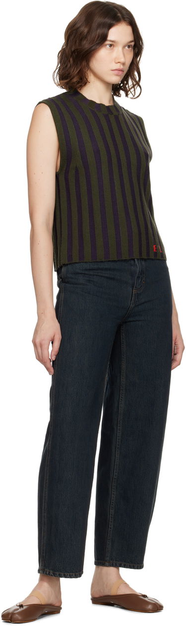 Linne Eckhaus Latta Eckhaus Latta Striped Sleeveless Top Grön | 8025-EL-PF25-M -, 3