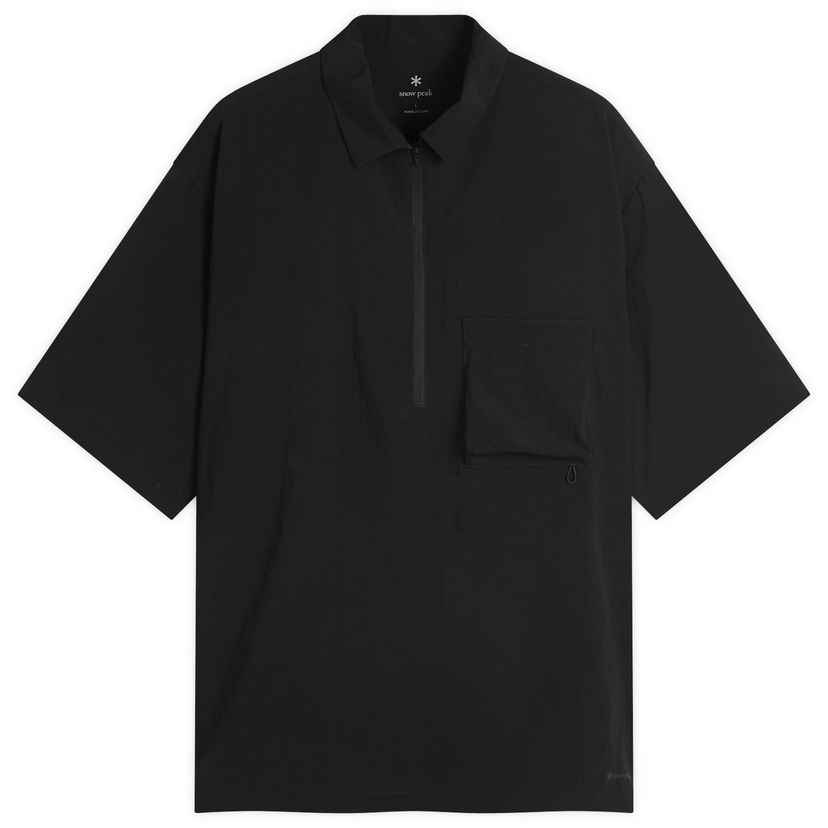 Skjorta Snow Peak Breathable Quick Dry Polo Shirt, Size Large Svart | SH-25SU001-BK