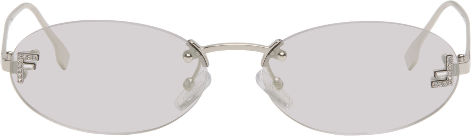Solglasögon FENDI 'Fendi First' Crystal Sunglasses Metallisk | FE4075US@5416C 840126860436, 0